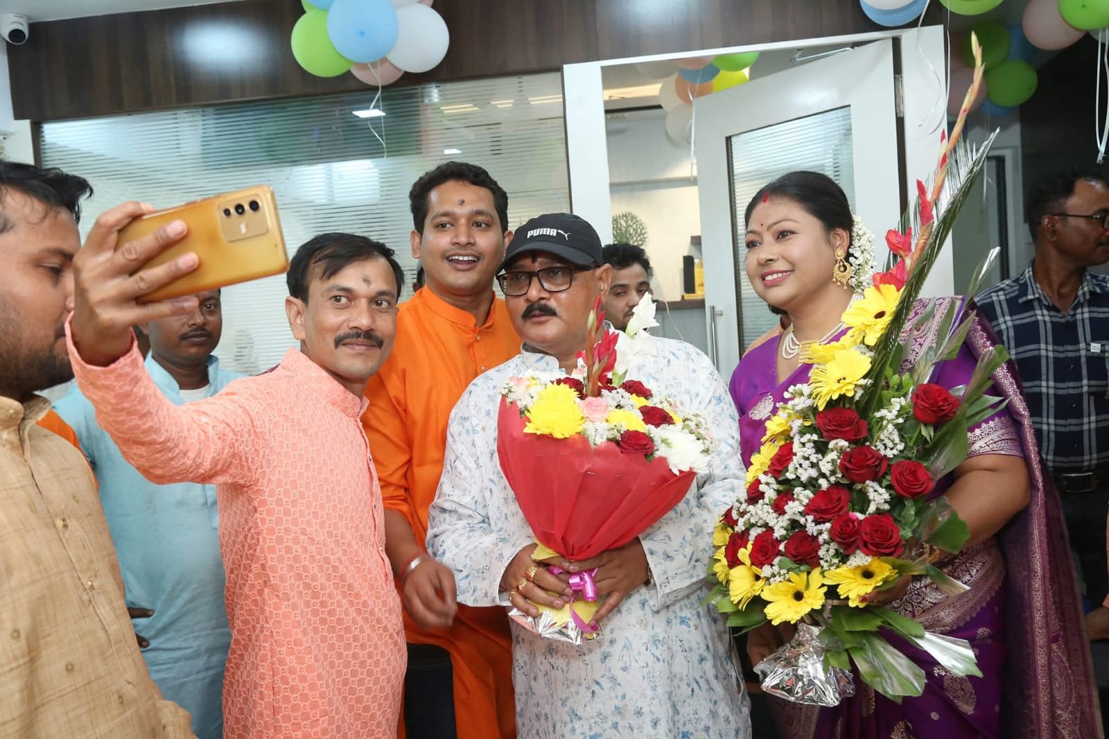 Team and guests celebrating at the Roadmap Quality office